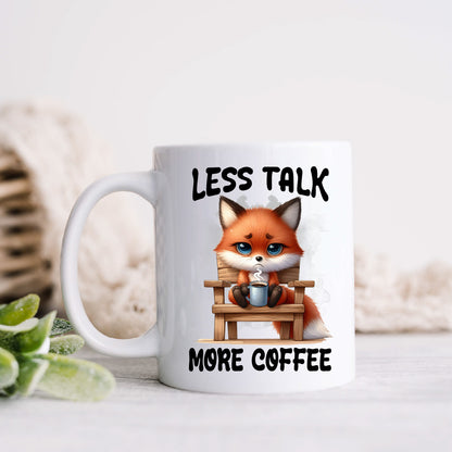 Printed Coffee Mug - Less Talk More Coffee