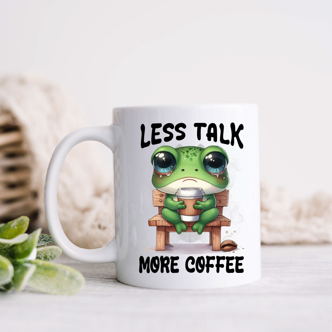 Printed Coffee Mug - Less Talk More Coffee