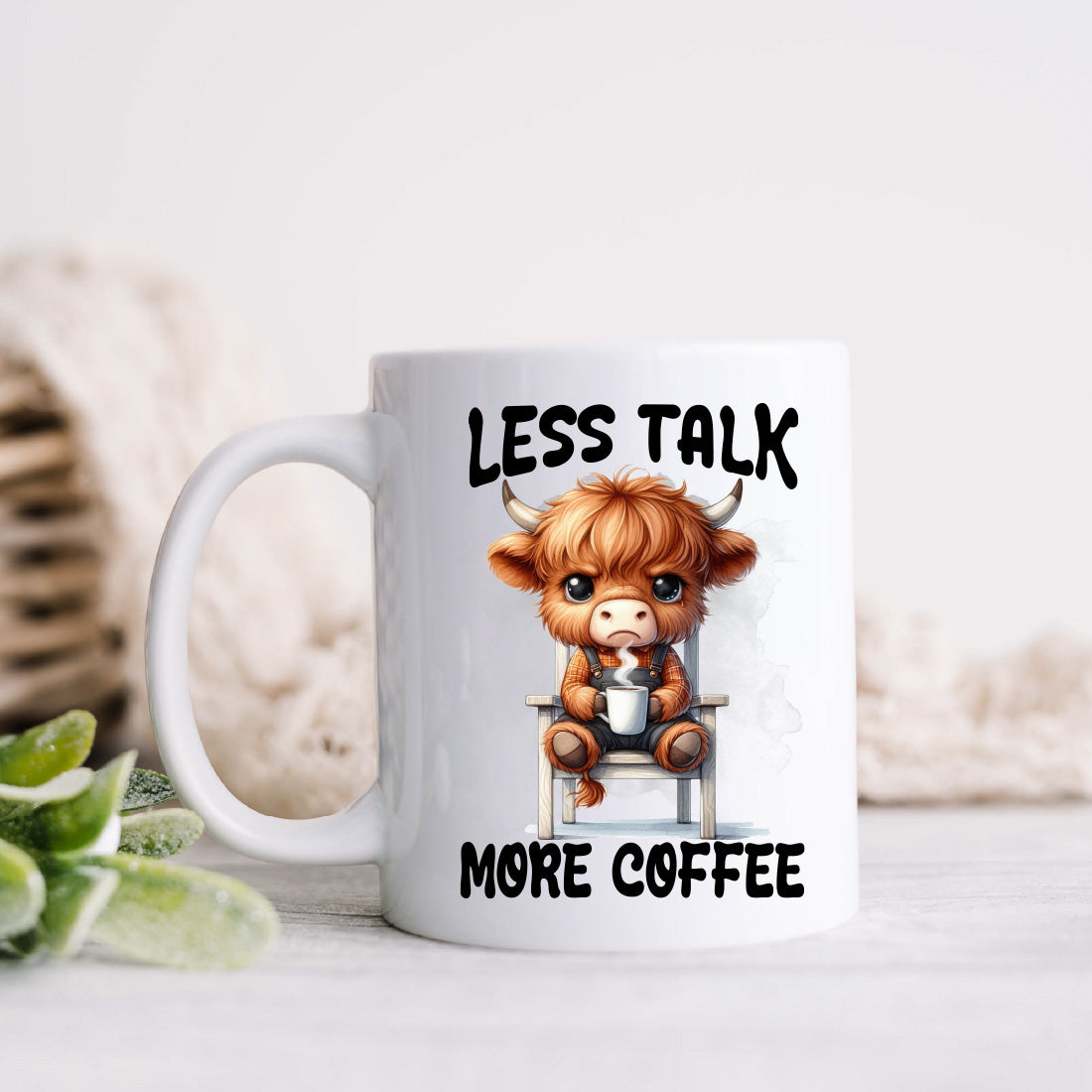 Printed Coffee Mug - Less Talk More Coffee