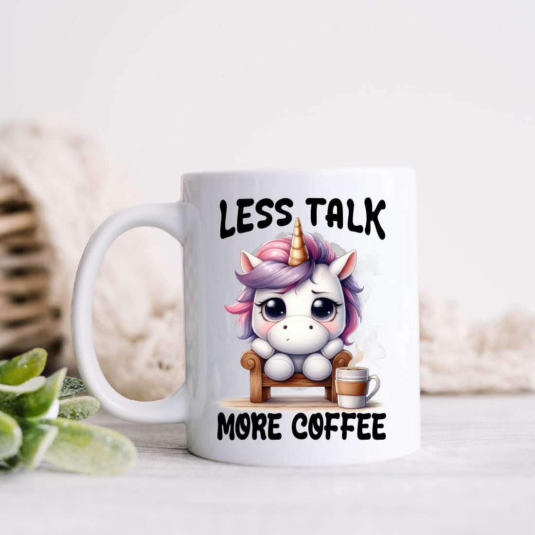 Printed Coffee Mug - Less Talk More Coffee