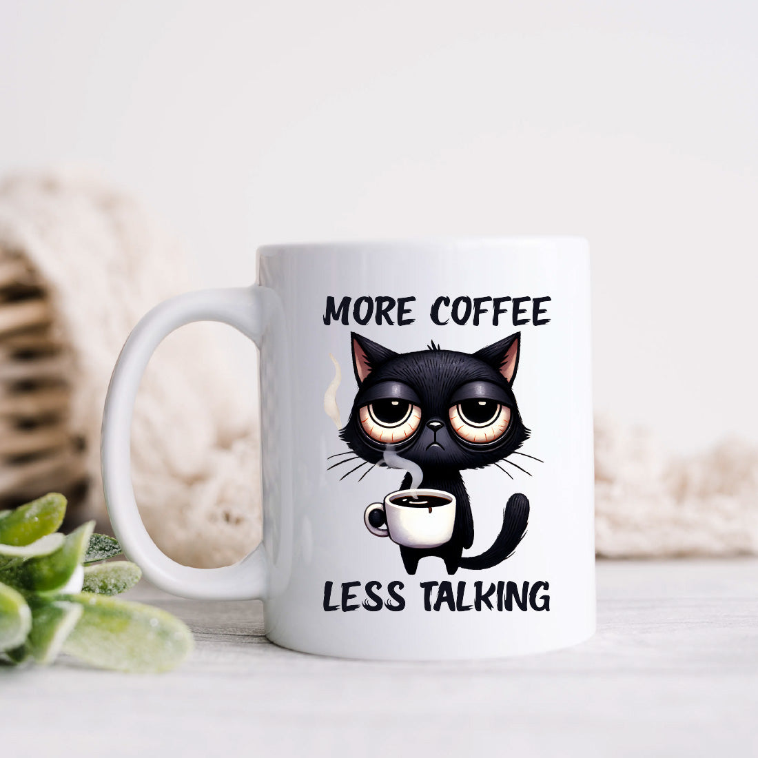 Printed Coffee Mug - More Coffee Less Talking