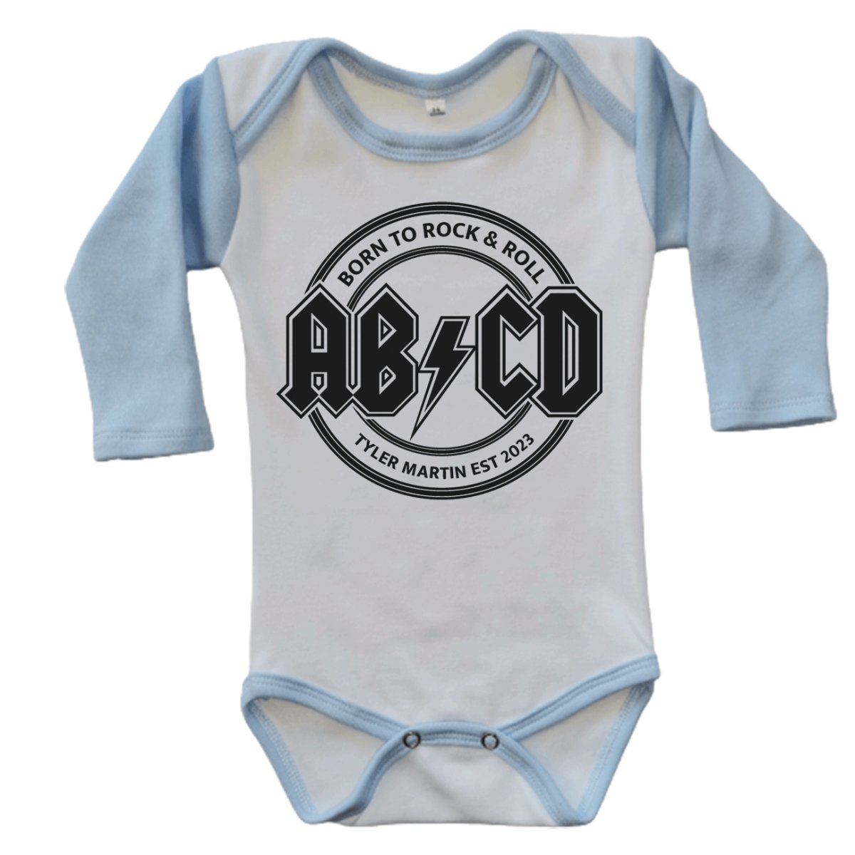 ABCD Custom Baby Onesie - La Luna Studio - Bespoke Personalised Gifting