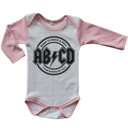 ABCD Custom Baby Onesie - La Luna Studio - Bespoke Personalised Gifting