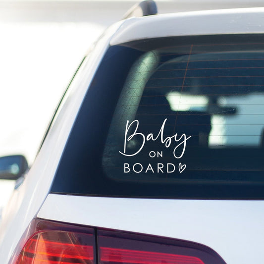 Baby on Board Car Decal - La Luna Studio - Bespoke Personalised Gifting