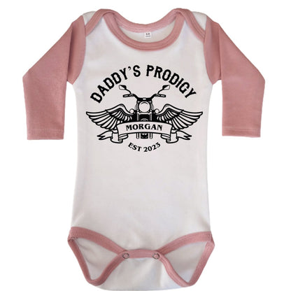 Biker Prodigy Custom Baby Onesie - La Luna Studio - Bespoke Personalised Gifting