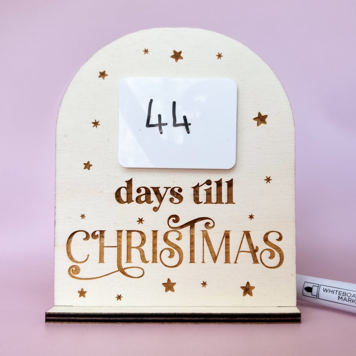 Christmas Countdown Plaque - Engraved - La Luna Studio - Bespoke Personalised Gifting