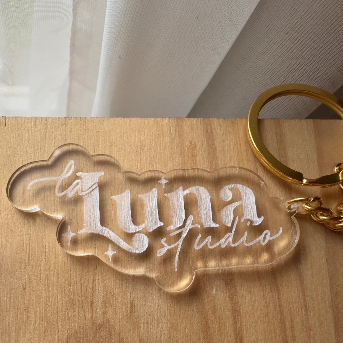 Custom Keyring - Laser Cut and Engraved - La Luna Studio - Bespoke Personalised Gifting