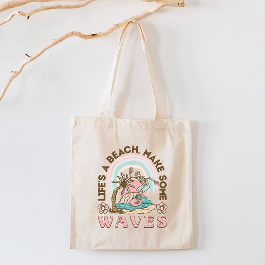 Life's A Beach Premium Tote Bag - La Luna Studio - Bespoke Personalised Gifting