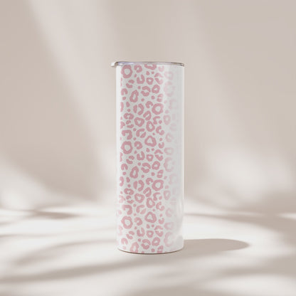 Personalised 20oz Tumbler - Leopard Print Pink