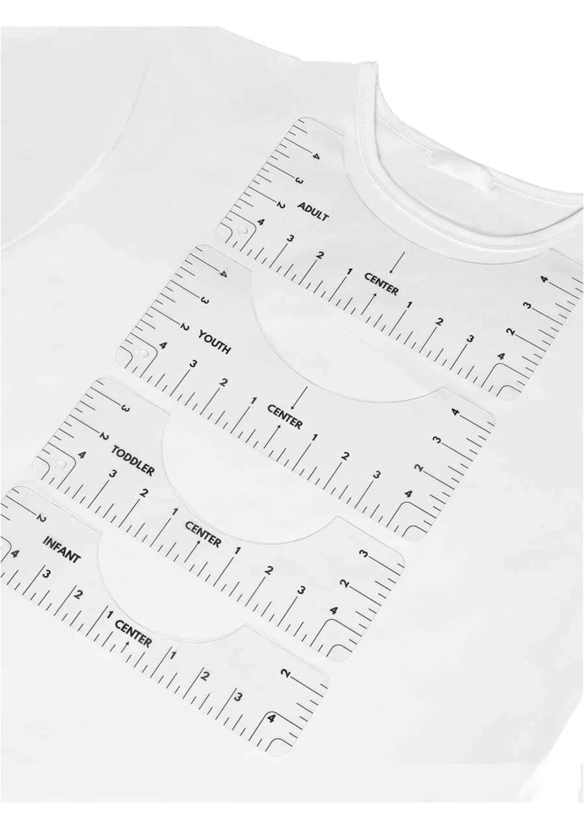 T-shirt Alignment Ruler - 4 Piece Set - La Luna Studio - Bespoke Personalised Gifting