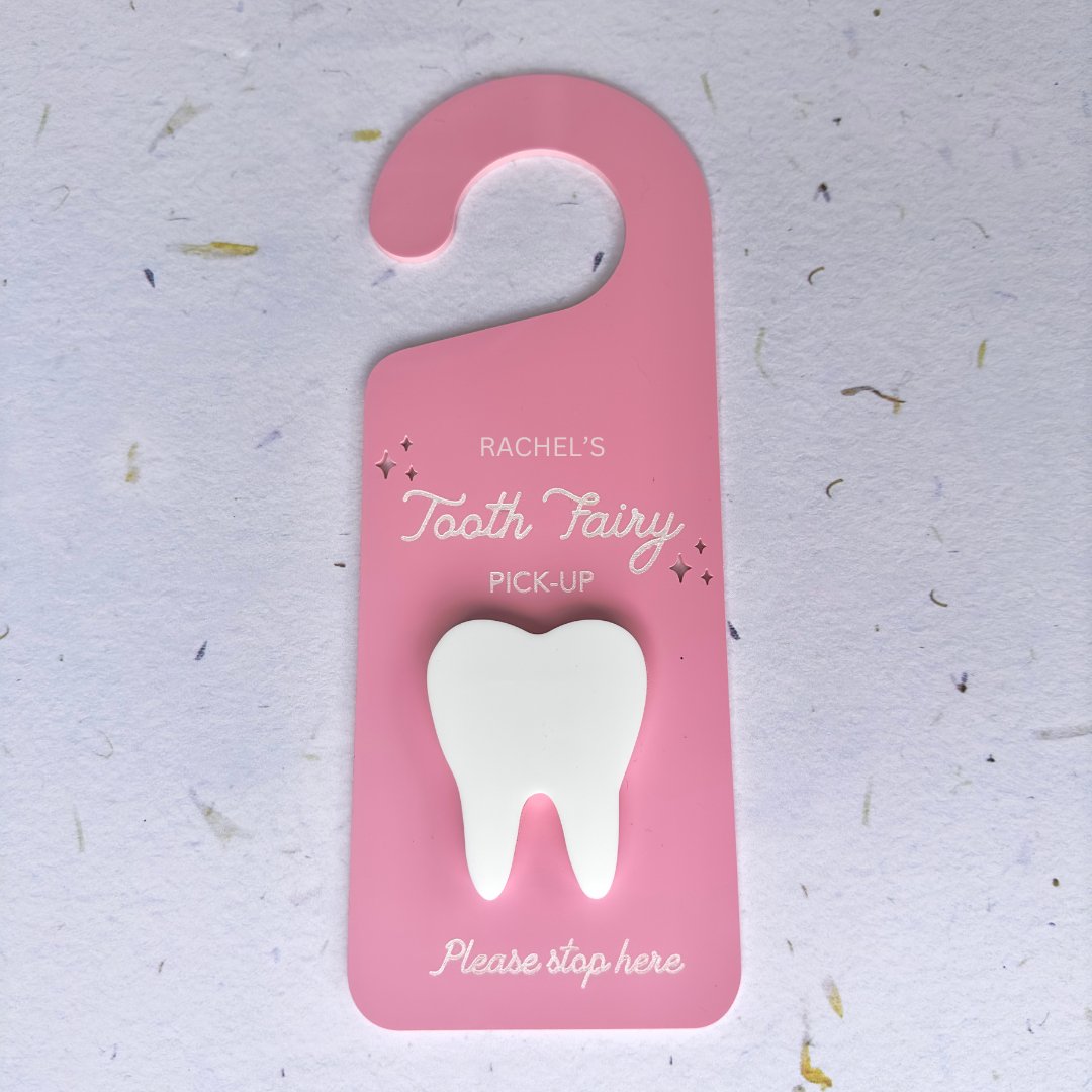 Tooth Fairy Personalised Door Hanger - La Luna Studio - Bespoke Personalised Gifting